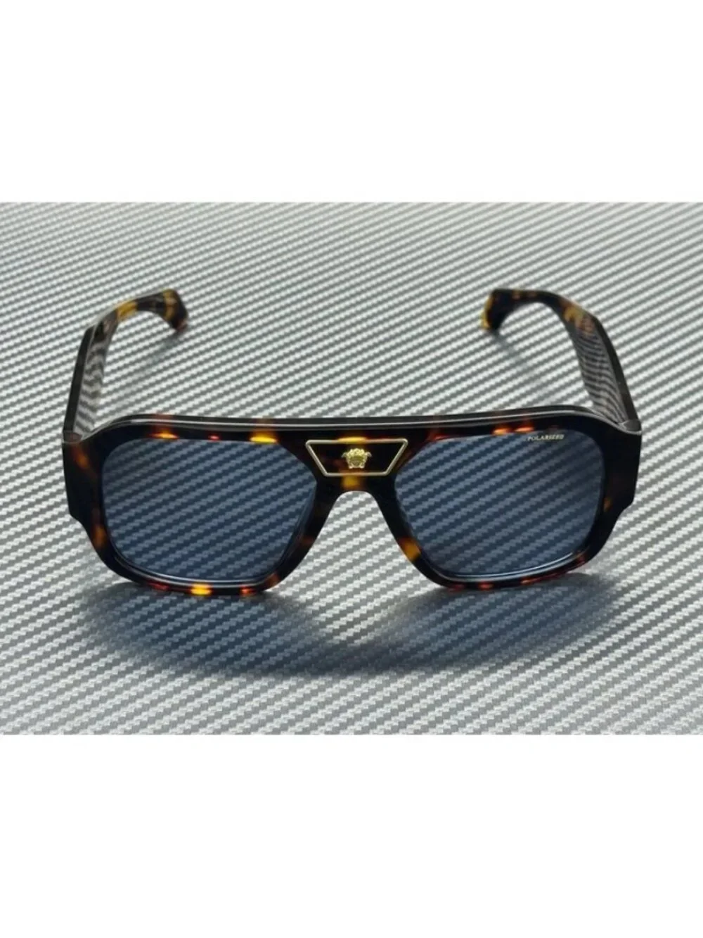 New Versace Men Havana Sunglasses 56-18-145